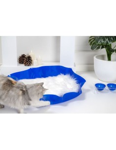 iPLEX Design - I-Pet Cuccia Drappeggi Ovale Blu in plexiglass - 79x22x63 cm 2