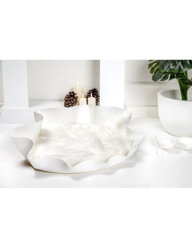iPLEX Design - I-Pet Cuccia Drappeggi Ovale Bianco in plexiglass - 79x22x63 cm