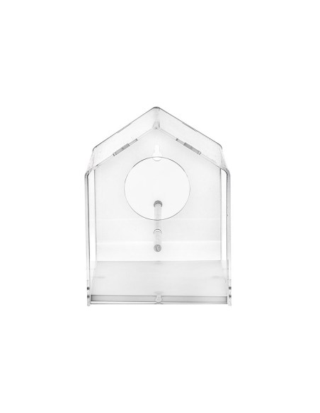 iPLEX Design - I-Pet Bird House in plexiglass - Trasparente - 16x20x20 cm
