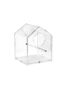 iPLEX Design - I-Pet Bird House in plexiglass - Trasparente - 16x20x20 cm