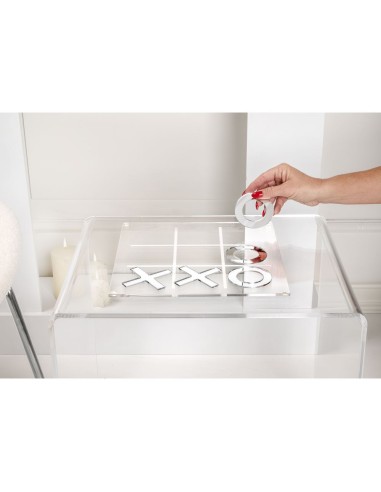 iPLEX Design - Fila 3 Gioco Silver in plexiglass - Trasparente /silver - 29,5x3,5x29,5 cm