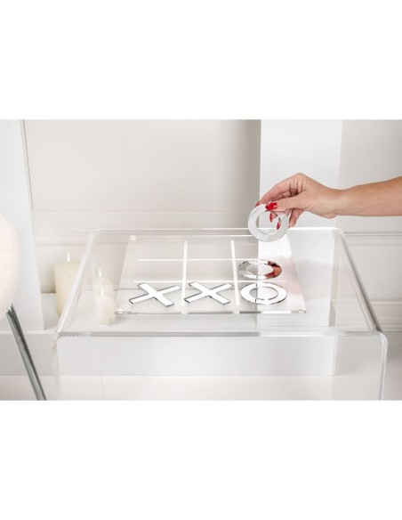 iPLEX Design - Fila 3 Gioco Silver in plexiglass - Trasparente /silver - 29,5x3,5x29,5 cm