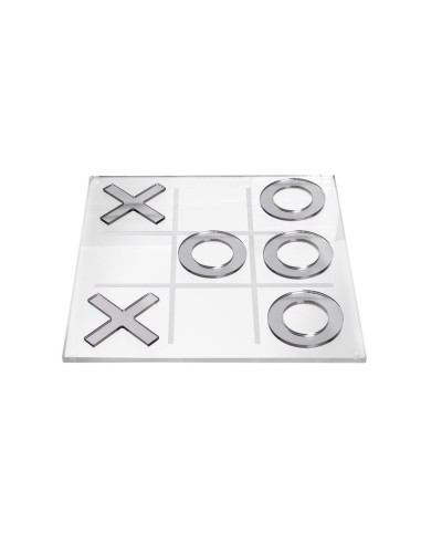 iPLEX Design - Fila 3 Gioco Silver in plexiglass - Trasparente /silver - 29,5x3,5x29,5 cm