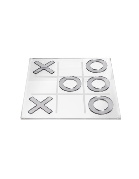 iPLEX Design - Fila 3 Gioco Silver in plexiglass - Trasparente /silver - 29,5x3,5x29,5 cm