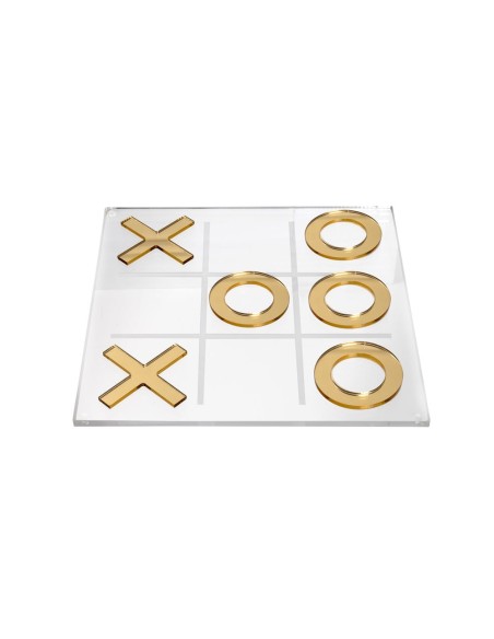 iPLEX Design - Fila 3 Gioco Gold in plexiglass - Trasparente /gold - 29,5x3,5x29,5 cm