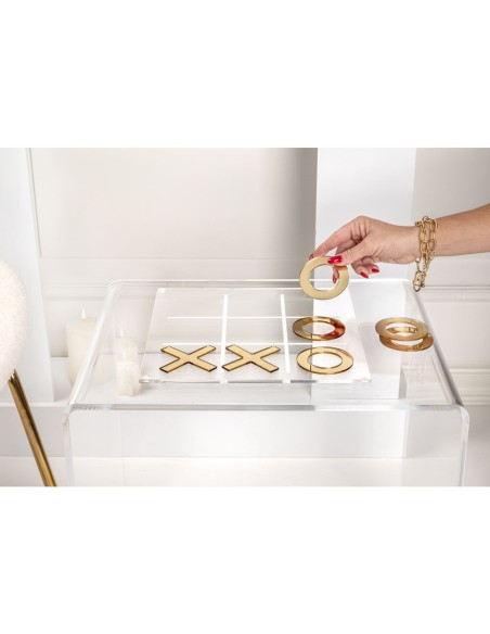 iPLEX Design - Fila 3 Gioco Gold in plexiglass - Trasparente /gold - 29,5x3,5x29,5 cm