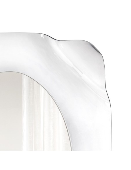 iPLEX Design - Drappeggi Specchio Grande in plexiglass - Trasparente - 74x198x11 cm