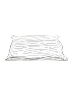 iPLEX Design - Drappeggi Vuotatasche Quadrato Animalier in plexiglass - Trasparente - 23x3x23 cm