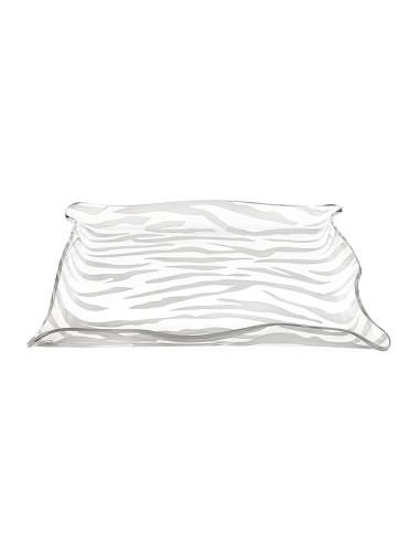 iPLEX Design - Drappeggi Vuotatasche Quadrato Animalier in plexiglass - Trasparente - 23x3x23 cm