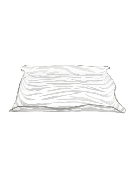 iPLEX Design - Drappeggi Vuotatasche Quadrato Animalier in plexiglass - Trasparente - 23x3x23 cm