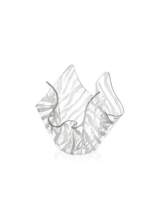iPLEX Design - Drappeggi Vaso Slim Animalier in plexiglass - Trasparente - 22x21x22 cm