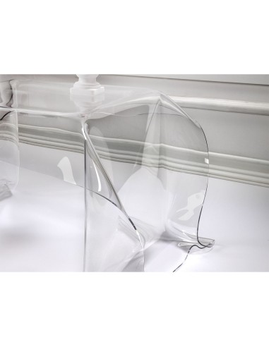iPLEX Design - Drappeggi Tavolo Quadrato Basso Trasparente in plexiglass - 60x40x75 cm