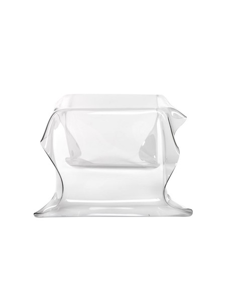 iPLEX Design - Drappeggi Tavolo Quadrato Basso Trasparente in plexiglass - 60x40x75 cm