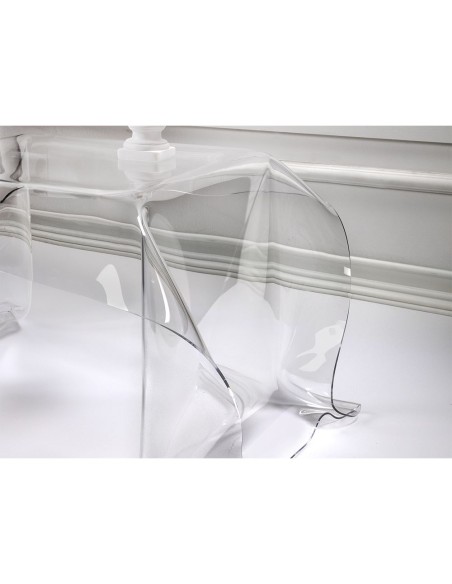 iPLEX Design - Drappeggi Tavolo Quadrato Basso Trasparente in plexiglass - 60x40x75 cm