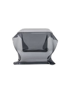 iPLEX Design - Drappeggi Tavolo Quadrato Basso Fume' in plexiglass - grigio fumè - 60x40x75 cm 2