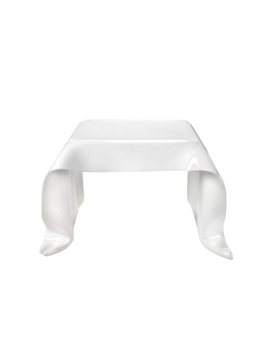 iPLEX Design - Drappeggi Tavolo Quadrato Basso Bianco in plexiglass - 60x40x75 cm