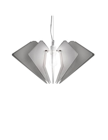 iPLEX Design - De Beers Sospensione Fume' Satinato in plexiglass - grigio fumè satinato - 58x32x58 cm