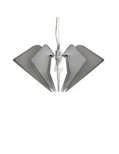 iPLEX Design - De Beers Sospensione Fume' Satinato in plexiglass - grigio fumè satinato - 58x32x58 cm