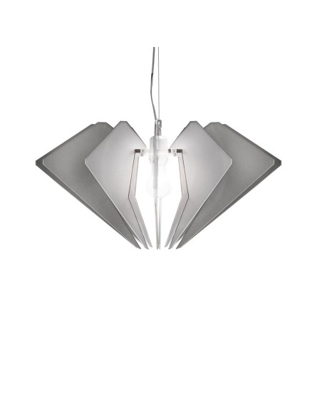 iPLEX Design - De Beers Sospensione Fume' Satinato in plexiglass - grigio fumè satinato - 58x32x58 cm
