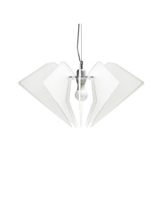 iPLEX Design - De Beers Sospensione Bianco Satinato in plexiglass - 58x32x58 cm