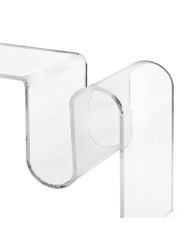 iPLEX Design - Curvy Tavolino Ausiliario in plexiglass - Trasparente - 57x44x30 cm