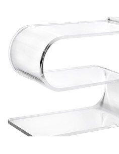 iPLEX Design - Curvy Ionica Mensola - Comodino in plexiglass - Trasparente - 33x34x15 cm 2