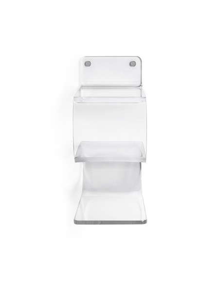 iPLEX Design - Curvy Ionica Mensola - Comodino in plexiglass - Trasparente - 33x34x15 cm