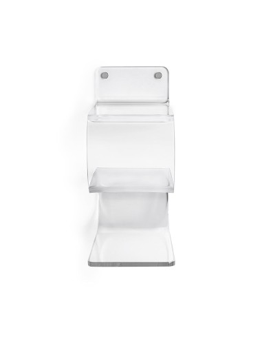 iPLEX Design - Curvy Ionica Mensola - Comodino in plexiglass - Trasparente - 33x34x15 cm
