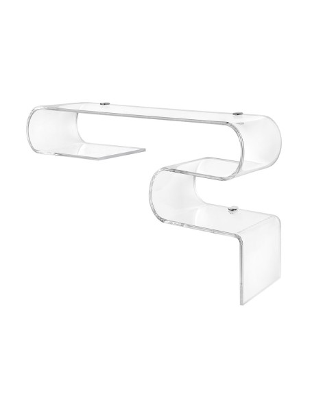 iPLEX Design - Curvy Corinzia Consolle in plexiglass - Trasparente - 76x40,5x15 cm