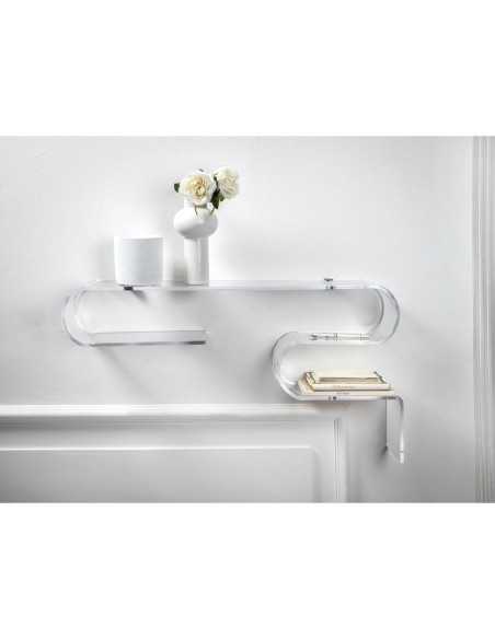 iPLEX Design - Curvy Corinzia Consolle in plexiglass - Trasparente - 76x40,5x15 cm