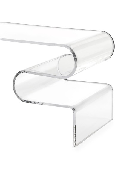 iPLEX Design - Curvy Coffee Table in plexiglass - Trasparente - 76x42x40 cm