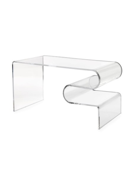 iPLEX Design - Curvy Coffee Table in plexiglass - Trasparente - 76x42x40 cm