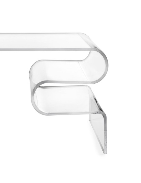 iPLEX Design - Curvy Coffee Table in plexiglass - Trasparente - 76x42x40 cm
