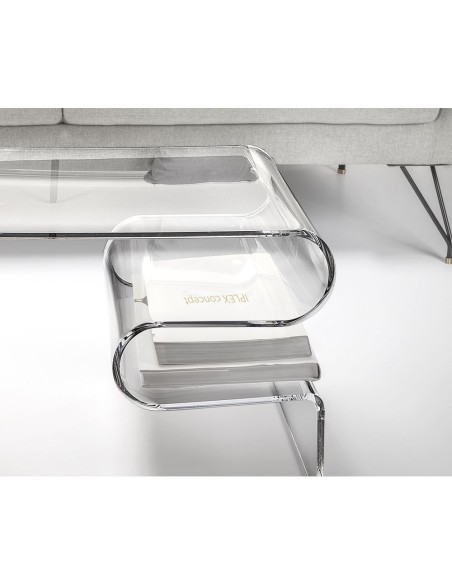 iPLEX Design - Curvy Coffee Table in plexiglass - Trasparente - 76x42x40 cm