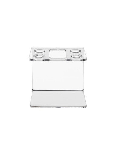 iPLEX Design - Clio Portaspazzolino Trasparente in plexiglass - 10x9,5x8 cm