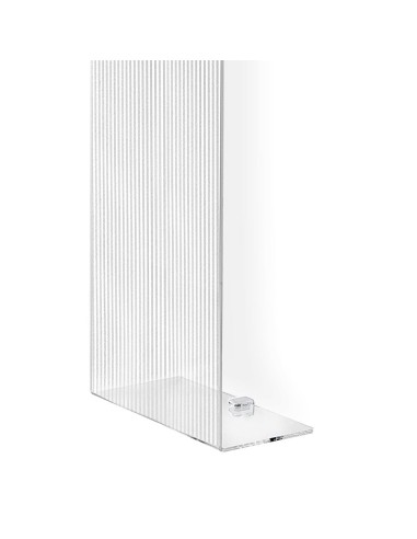 iPLEX Design - Clio Portasciugamani Vertic.Da Muro Plisse' in plexiglass - Trasparente - 25x76x13 cm
