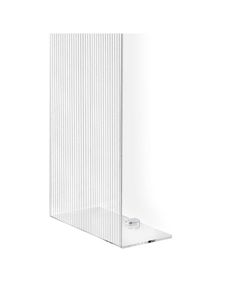 iPLEX Design - Clio Portasciugamani Vertic.Da Muro Plisse' in plexiglass - Trasparente - 25x76x13 cm