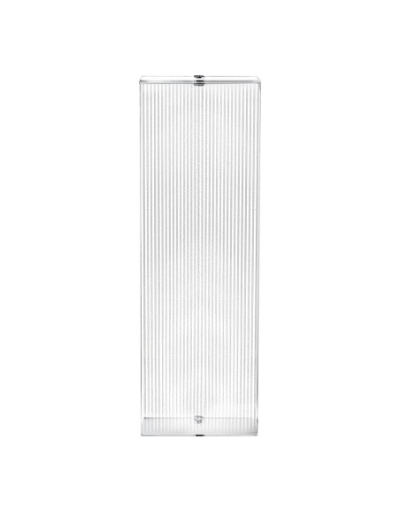 iPLEX Design - Clio Portasciugamani Vertic.Da Muro Plisse' in plexiglass - Trasparente - 25x76x13 cm