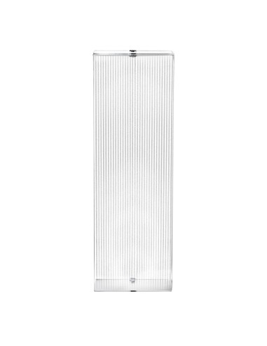 iPLEX Design - Clio Portasciugamani Vertic.Da Muro Plisse' in plexiglass - Trasparente - 25x76x13 cm