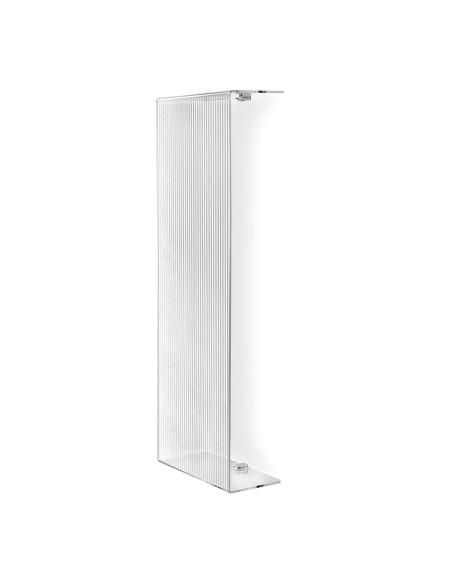 iPLEX Design - Clio Portasciugamani Vertic.Da Muro Plisse' in plexiglass - Trasparente - 25x76x13 cm