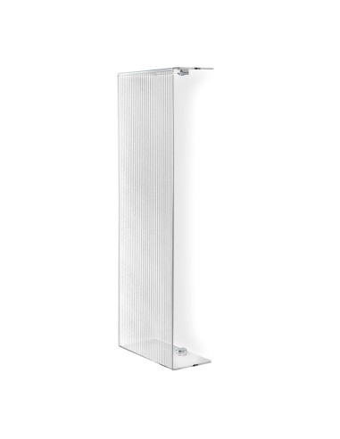 iPLEX Design - Clio Portasciugamani Vertic.Da Muro Plisse' in plexiglass - Trasparente - 25x76x13 cm