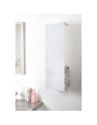 iPLEX Design - Clio Portasciugamani Vertic.Da Muro Opal in plexiglass - bianco - 25x76x13 cm
