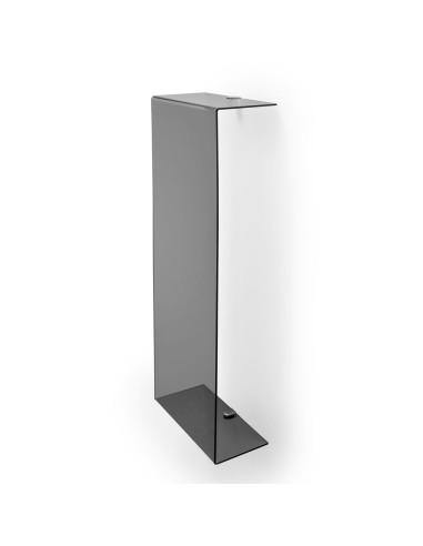 iPLEX Design - Clio Portasciugamani Vertic.Da Muro Fume' in plexiglass - 25x76x13 cm