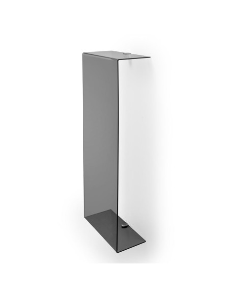 iPLEX Design - Clio Portasciugamani Vertic.Da Muro Fume' in plexiglass - 25x76x13 cm