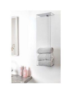 iPLEX Design - Clio Portasciugamani Vertic.Da Muro in plexiglass - Trasparente - 25x76x13 cm 2