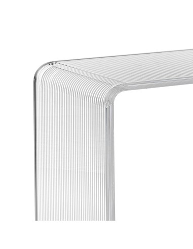 iPLEX Design - Clio Sgabello Plisse' in plexiglass - Trasparente - 41x46x22 cm