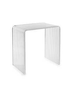 iPLEX Design - Clio Sgabello Plisse' in plexiglass - Trasparente - 41x46x22 cm