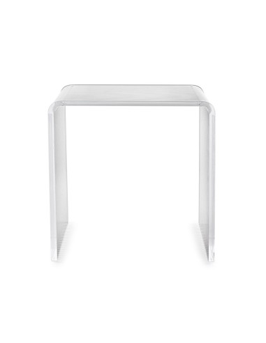 iPLEX Design - Clio Sgabello Plisse' in plexiglass - Trasparente - 41x46x22 cm