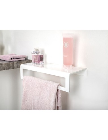 iPLEX Design - Clio Portasciugamano Small White in plexiglass - bianco - 40x10x16 cm