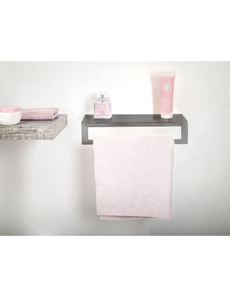 iPLEX Design - Clio Portasciugamano Small Fume' in plexiglass - fumè - 40x10x16 cm
